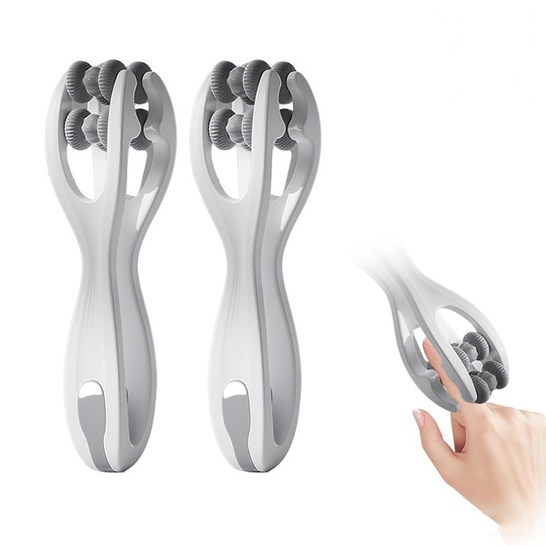 Double Roller Massager for Hands,Smavles 2Pcs Finger Massager for Hands,Finger