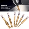 6pcs Screw Tap Drill Bits Kit 6542 High Speed Steel
