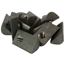 10x T-Slot Nut 8 St M6 Slot 8 - Type I - without step, spring loaded ball, stainless