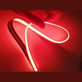 KD-tec 384Led/m 16.4ft COB Flexible LED Strip Light DC12V/24V Bendable Tape (12V, Red)