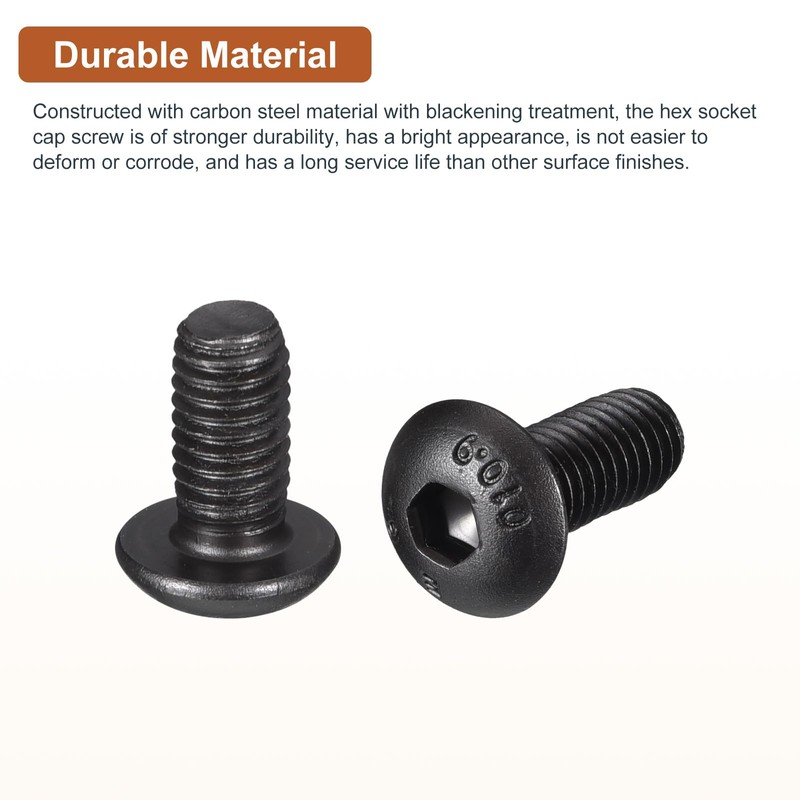 DTGN M5-0.8x10mm Button Head Socket Cap Screws - 100Pack -