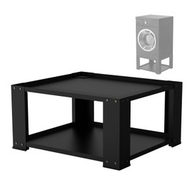 Matalde Washer and Dryer Stand Fit 27 and 28 Inch - Laundry Pedestal for Washer and Dryer Heavy Duty Steel 700lbs Capacity Universal Washing Machine Raiser 15.7'' Height Black