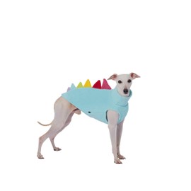 ESCCBOO - overol de forro polar para perro galgo italiano y perro salchicha, sin mangas, acogedor disfraz de cuello alto para mini perro salchicha, whippets italianos de galgo (azul, XL)