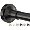 Bonpally Adjustable Tension Curtain Rod, 32-75 Inches Non-Slip Stainless Steel