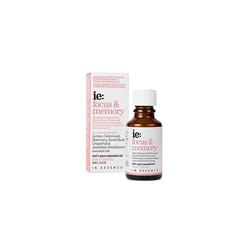 In Essence Focus & Memory Pure Essential Oil Blend 25
