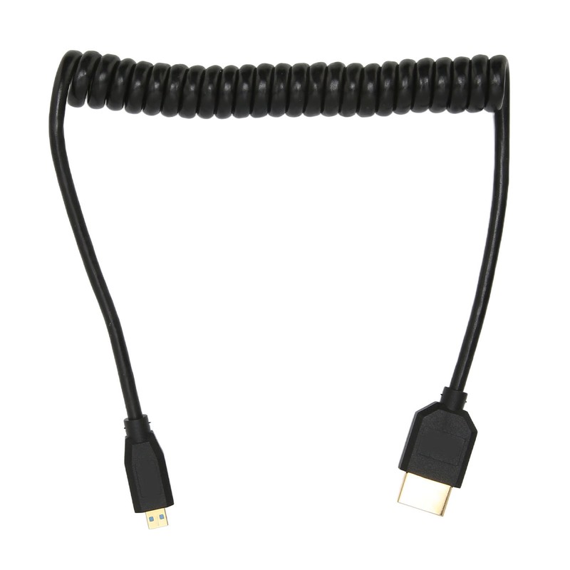HD Multimedia Interface Cable Spring Retractable A Male to D