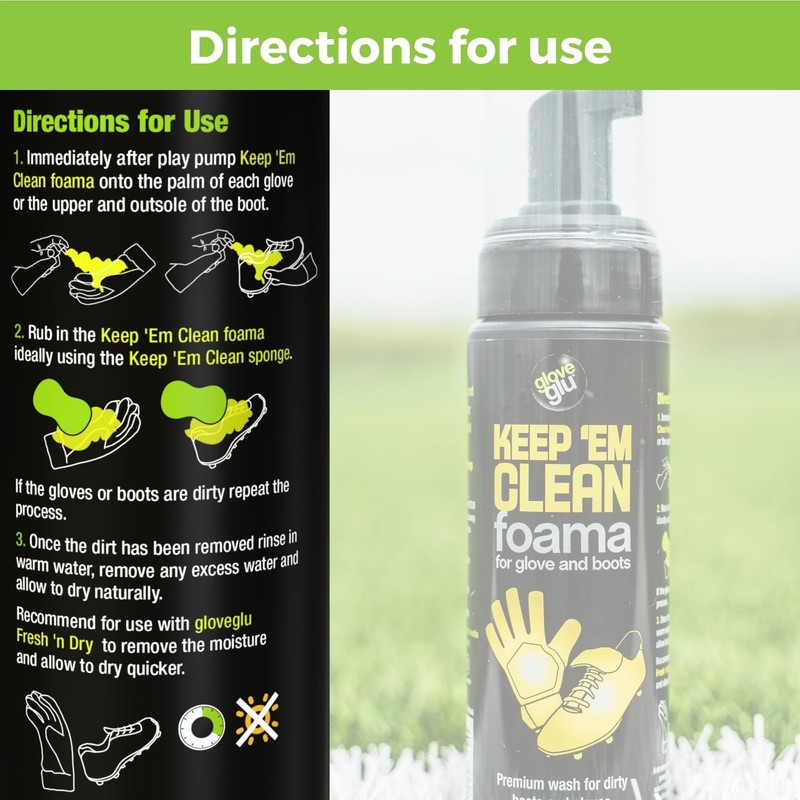gloveglu Keep 'Em Clean Foama for Goalkeeper Gloves and Football