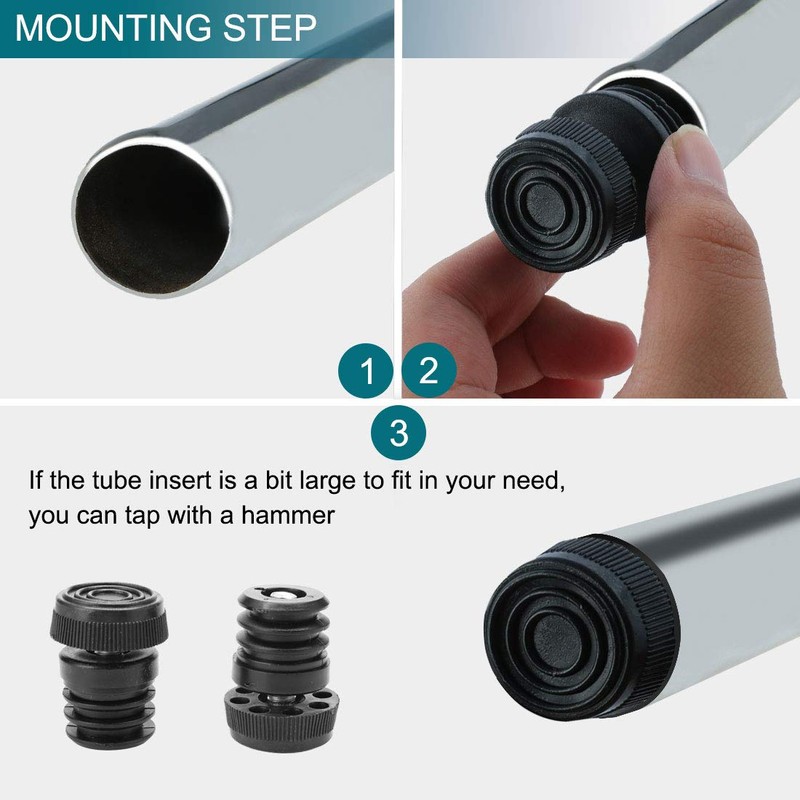 uxcell Leveling Feet 1" 25mm OD Round Insert Furniture Adjustable