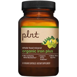 Organic Iron Plus, Whole Food Mineral Formula to Support Energy Production (60 Organic Capsules)