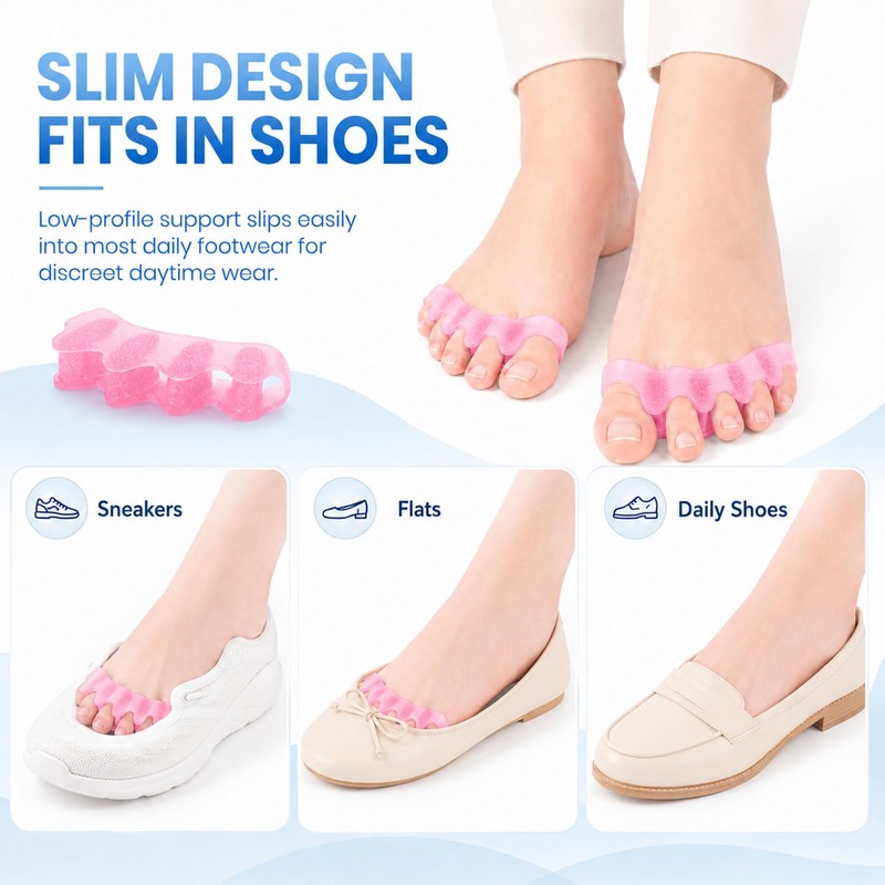 Soft Toe Separators for Women, 2 Pack for Pedicure and