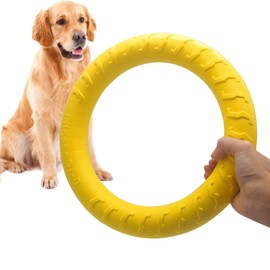 DLDER XL Large Indestructible Dog Toys, Dog Chew Toys for Aggressive Chewers,Flying Discs for Medium/Large Breeds. Floating Dog Ring Toys for Throwing, Catching, Grabbing. (12 Inch)