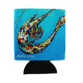 Caroline's Treasures MW1005CC Shrimp Baby Shrimp Can or Bottle Hugger Cooler Washable Drink Sleeve Collapsible Beverage Insulated Holder, Can Hugger, Multicolor