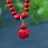 HETICA Cinnabar Necklace for Women Feng Shui Peace Talisman Good