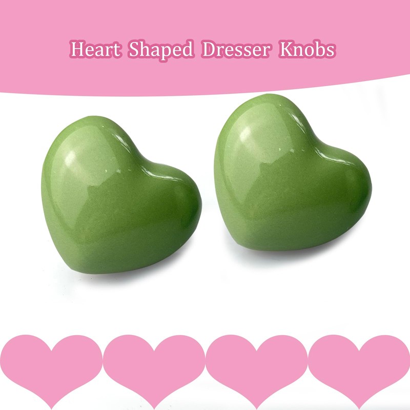 Mimhooy 4 Pack Green Ceramic Drawer Knobs Decorative Cabinet Knobs,