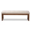 Baxton Studio Rayline Bench, Light Beige