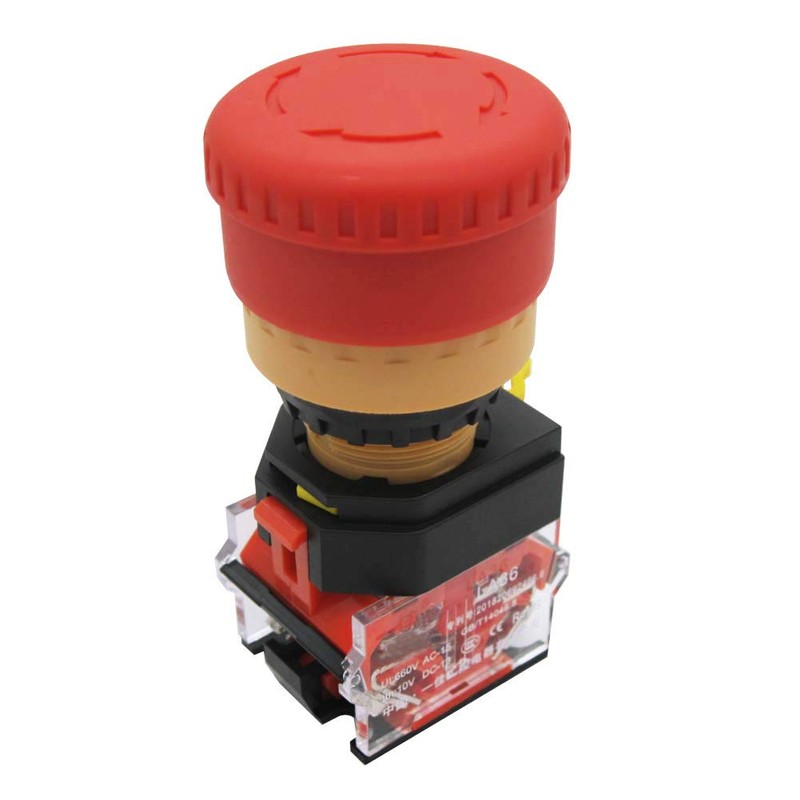 mxuteuk Anti-Misoperation Emergency Stop Push Button Switch Station Box Red