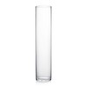 WGV Quality Thick Cylinder Glass Vase, Diameter 5", Height 24",