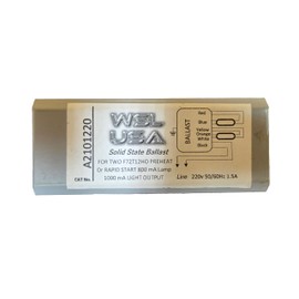 WSL Solid State Ballast For Tanning Beds A2101220 - For 2 X F72T12 HO Lamps - KESIO 220V 50/60Hz