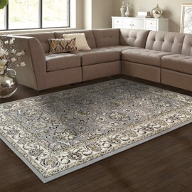 SUPERIOR Lille 8' x 10' Area Rug, Contemporary Living Room & Bedroom Area Rug, Anti-Static and Water-Repellent for Residential or Commercial use