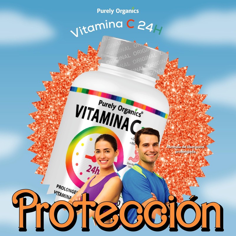 Vitamina C de liberación prolongada. Activo por 24 horas. Con