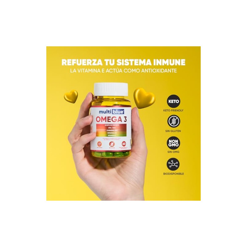 MultiBlue - Omega 3 Salmon Oil 60 Capsulas Con Aceite
