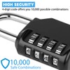 Combination Padlock 4 Digit Resettable Code Lock Locker Locks Outdoor