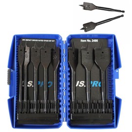 US PRO Impact Driver Spade Drill Bit Set, 12-32mm, 8 Pieces, Toughened Shank