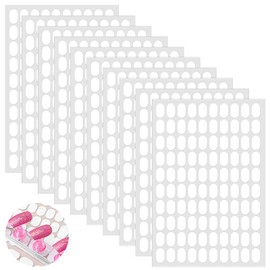 DOPENSPI 1000PCS False Tip Double Sided Adhesive Nail Tape, Pre-Cut 0.6×0.4in Clear Nail Sticky Tabs Nails Display Strips Adhesive Tabs for Nails Art Display Stand Color Displays Book