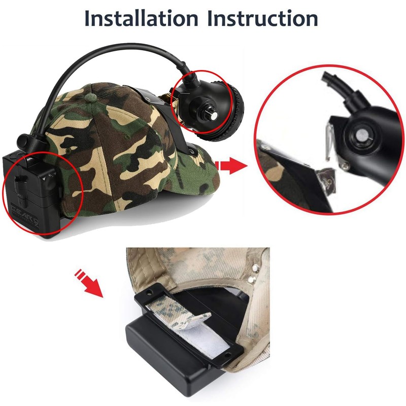 GearOZ 10W Coon Hunting Lights Headlamp for Coyotes Hog Predators,