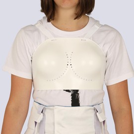 Fencing Chest Protector - Integral Fencing Chest Guard for Women - Adjustable Plastic Breast Protector - Fencing Gear for Foil Epee Sabre (Women, X-Small)