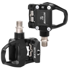 BUCKLOS Look Delta, SPD Spin Bike Clip Pedales - Compatible con Peloton y Shimano SPD Fit bicicleta de carretera de aluminio/ciclismo interior y exterior (9/16 pulgadas de clip de reemplazo de pedal)