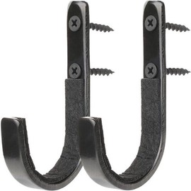 RALSPEC 2 x Padded Rifle Wall Mounting Hooks Gun Rack Cabinet Hanging Mounts Guns Rifles Shotgun Display Holder Black Metal