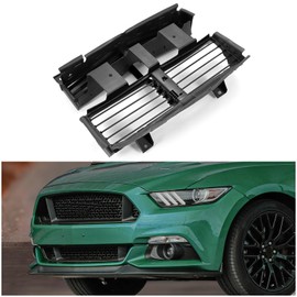 KUAFU Front Grille Radiator Shutter Radiator Core Support Compatible with 2015-2017 Ford Mustang Replacement for FR3Z8475A FR3Z-8475-A Black Plastic