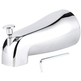 Bathtub Faucet Wall Mounted Concealed Tub Spout, 5.4 Inches Tub Spout with Pull Up Diverter for Bathroom, Stainless Zinc Alloy Bathtub Faucet for Home Hotel Bathroom