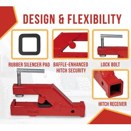 Mytee Products Clamp On Trailer Hitch for Tractor Bucket - 2" Ball Hitch Receiver - Tractor Mount Adapter Compatible with Deere Bobcat Tractor Bucket