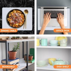 StaHom Shelf Liner for Kitchen Cabinets White Liner Waterproof & Oil-Proof Refrigera...