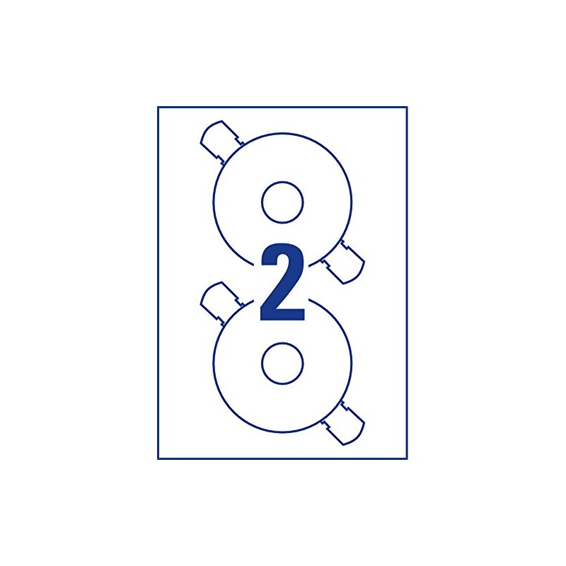 Avery Zweckform L6015-25 CD Labels ClassicSize Diameter 117 for Opaque