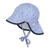 Sterntaler Boy's Peaked Hat with Ties, Neck Protection and Anchor