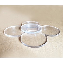 MEYA Set of 20pcs Clear Acrylic Discs, Plexiglass Laser Cut Round Circle 1/8" (Dia 4.5")