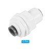 PATIKIL 1/4" Push to Connect Bulkhead Fittings, 5 Pack Straight