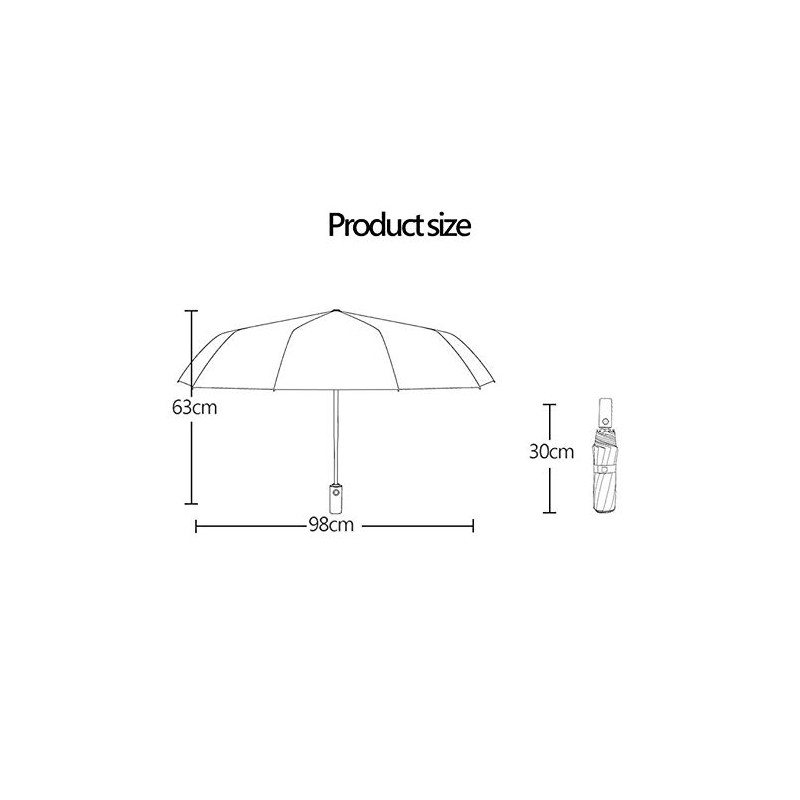 Thitex Travel Umbrella Windproof Auto Open and Close Folding Umbrella
