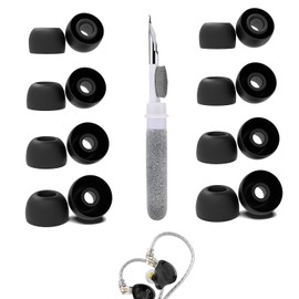Vykyntow 8 Pairs Replacement Ear Tips Compatible with Kinboofi zs10prox, with 3 in 1 Cleaner Kit, Silicone Ear Tips (XS/S/M/L)