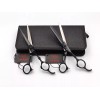 EVOLVING Tijeras Negro Mate Con Peines Al Carbon Barbero Estilista