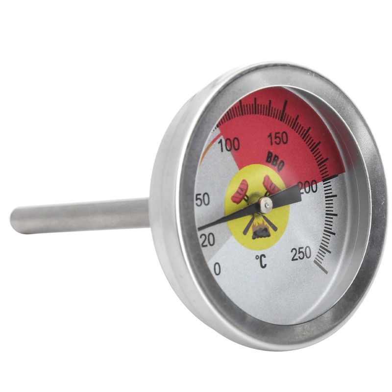 0‑250℃ Grill Thermometer Stainless Steel Oven Pointer Thermometer Temperature Gauge