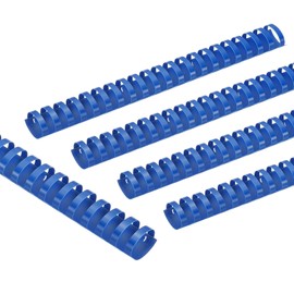 PATIKIL 32mm (1-1/4") Plastic Binding Combs, 10 Pcs 21 Rings Comb Binding Spines 265 Sheet Capacity Letter Size for Binding Paper Sheets Notebook Calendar Picture Album, Blue