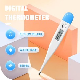 Digital Thermometer, Oral Thermometer Adults Kids Babies, Accurate Fast Switchable Body Temperature Thermometer
