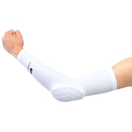 Mueller Diamond Pad Elbow Sleeve (White, Large)