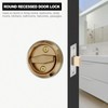 PATIKIL Round Recessed Door Lock, Stainless Steel 304 Hidden Recessed