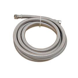 Eastman 69007 Stainless Steel Dishwasher and Drain Kit with Small Port, 10 Ft Length, White, Feet