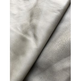 Premium Quality Crazy Horse Vegetable Tanned Crafting Whole Nappa Soft Sheepskin Genuine Leather Hide- NO Holes & CUTS (White Distressed, 12" x 12")